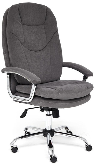Офисное кресло Softy Lux, серый велюр
