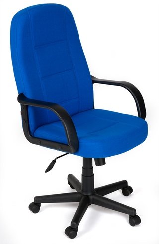 Кресло офисное CH747,синяя рогожка