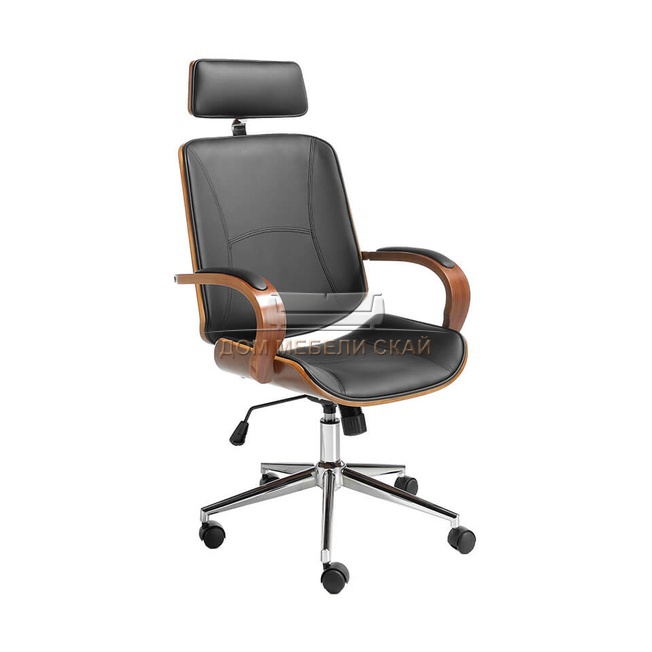Офисное кресло MLM611394, черная экокожа