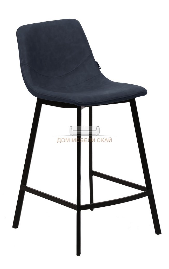 Барный стул HAMILTON, экокожа синего цвета
