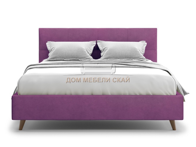 Кровать полутороспальная 140x200 Garda Lux, фиолетовый велюр velutto 15