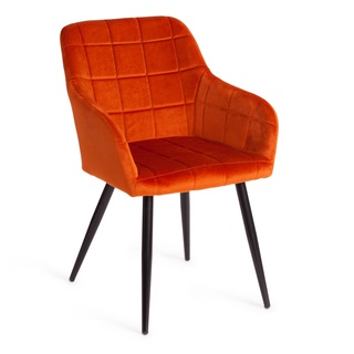 Кресло BEATA, бархат рыже-оранжевого цвета G062-24/черный