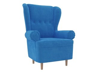 Кресло Торин, голубой/велюр