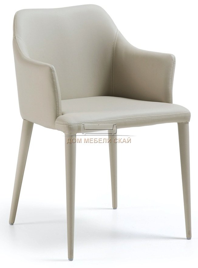 Стул-кресло Danai, экокожа серого цвета