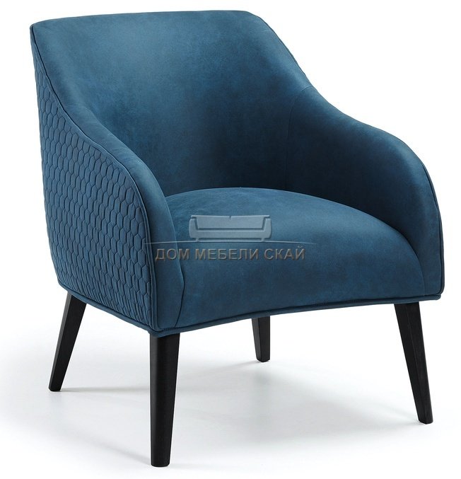 Кресло Lobby, синее/черные ножки