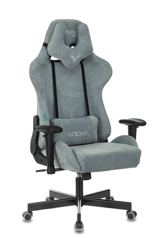 Кресло игровое VIKING KNIGHT, серый велюр LT28