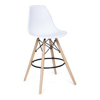 Стул Secret De Maison Cindy Bar Chair (mod. 80), пластиковый белого цвета/натуральный