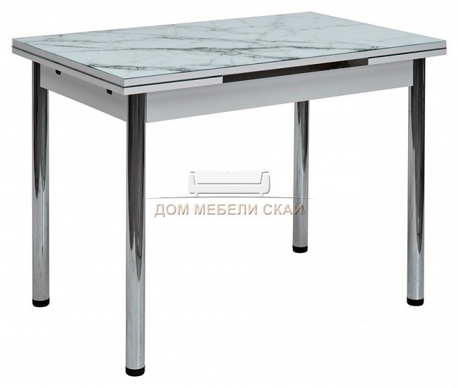 Стол обеденный раздвижной 4001, white marble