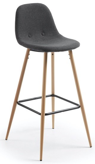 Барный стул Nilson, CC0276J15 шенилл темно-серого цвета