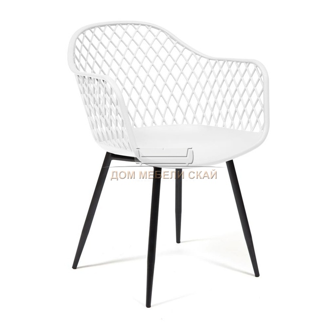 Кресло DIEGO mod. 8003, пластиковый белого цвета/черный