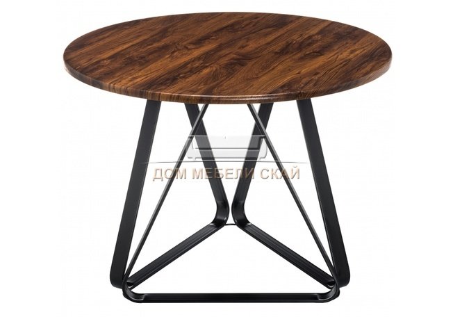 Стол обеденный круглый Vogo, brown/black