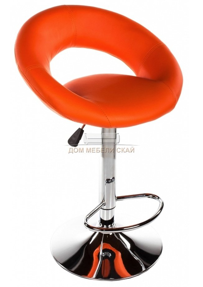 Барный стул Oazis, экокожа оранжевого цвета