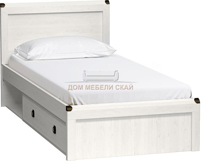 Кровать Магеллан 900 с ящиком, сосна винтаж