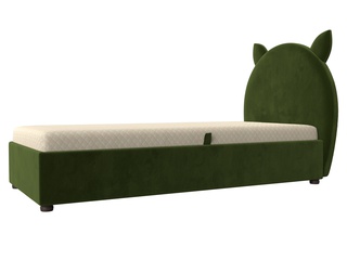 Кровать детская Бриони, зеленый микровельвет