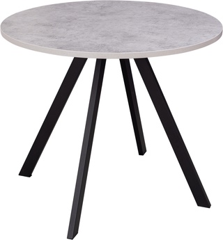 Стол обеденный круглый Дельта К, СБ 94 СР/серый бетон/черный