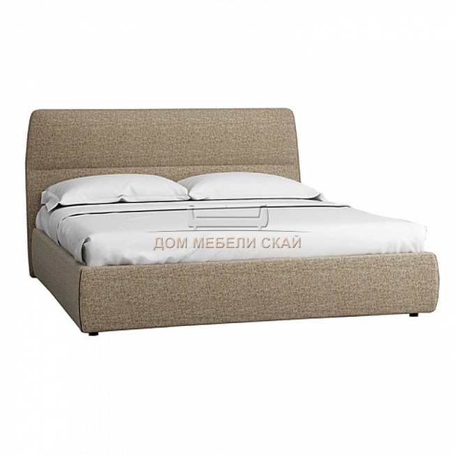 Кровать двуспальная 160х200 Сканди с ПМ, жемчужно-белый