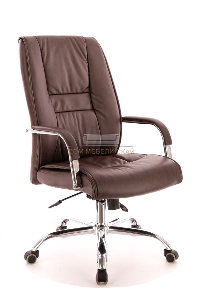 Кресло офисное Kent TM, экокожа коричневая