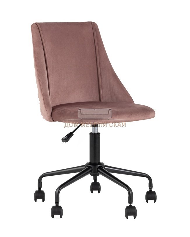 Кресло компьютерное Сиана, велюр розовый