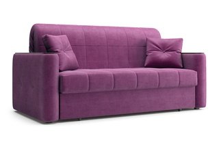 Диван-кровать Ницца НПБ 1200, velutto 15 фиолетовый/накладка венге
