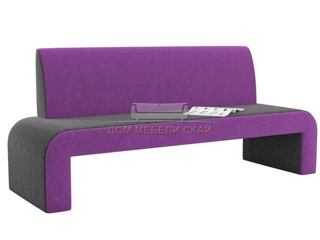 Кухонный диван Кармен, черный/фиолетовый/микровельвет