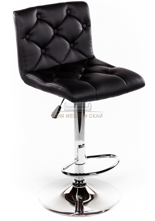 Барный стул Sandra, экокожа черного цвета