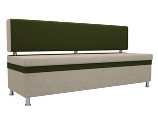 Кухонный диван Стайл, бежевый/зеленый/микровельвет