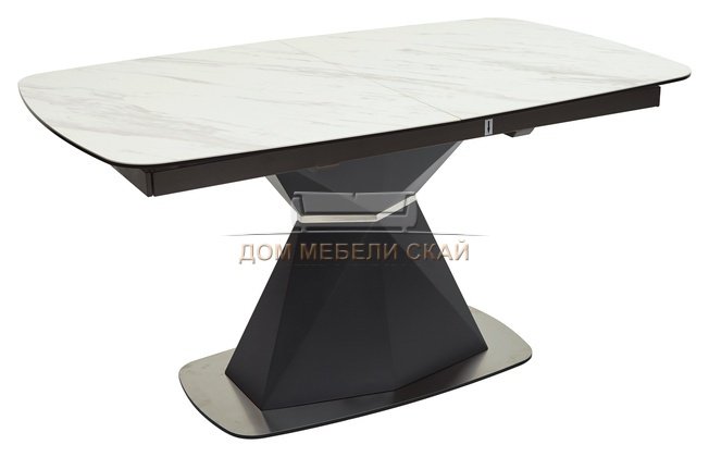 Стол обеденный раздвижной SEVERIN 150, MARBLES KL-99 белый мрамор/итальянская керамика