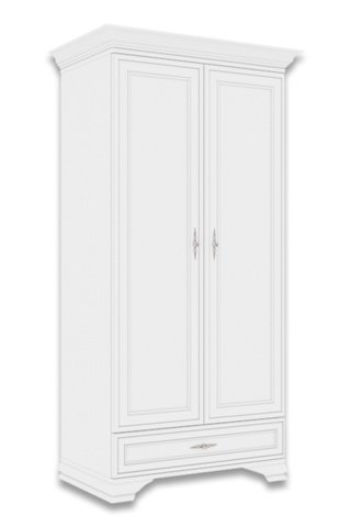 Шкаф 2-дверный для одежды Кентаки SZF2D1S, белый
