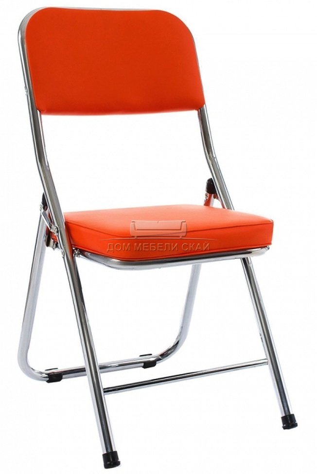 Стул Chair раскладной, экокожа оранжевого цвета