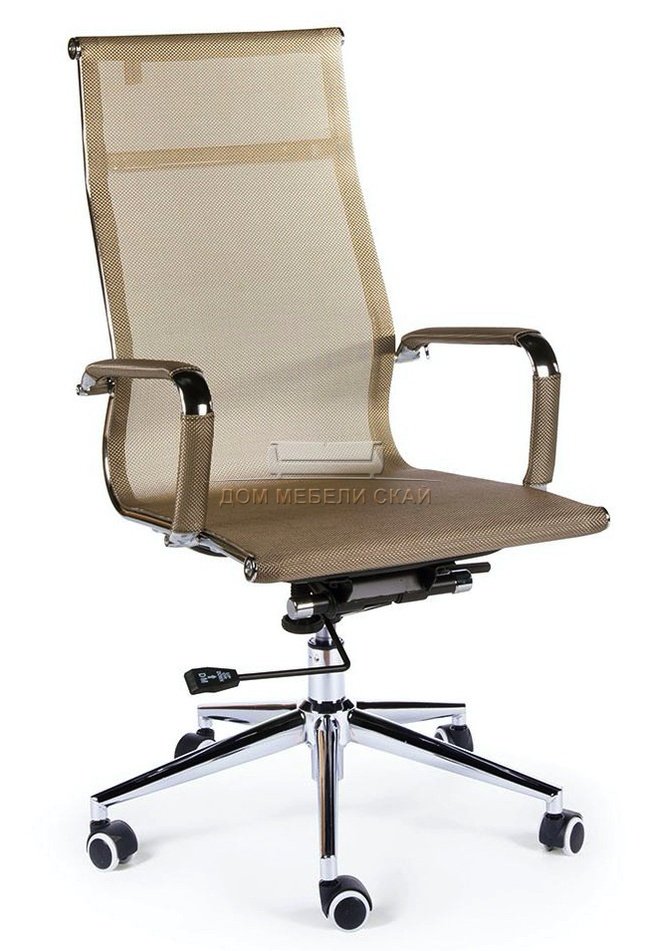 Кресло офисное Хельмут, bronze/сталь/хром/бронзовая сетка