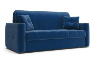 Диван-кровать Ницца 1200, velutto 26 синий/накладка венге