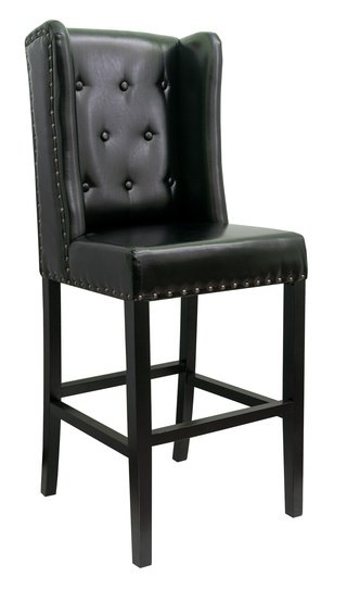 Барный стул Skipton, black экокожа черного цвета