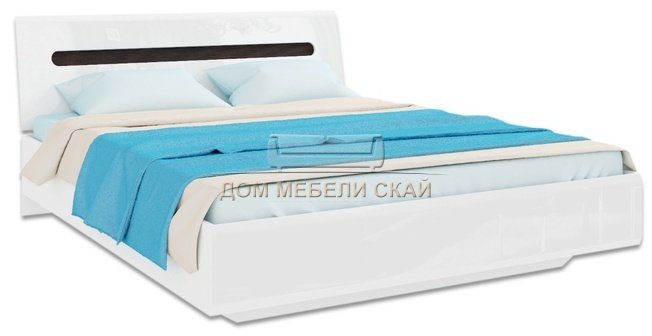 Каркас двуспальной кровати Ацтека LOZ180x200, белый блеск