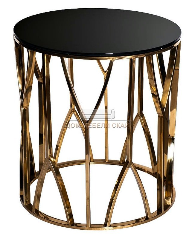 Журнальный стол с черным стеклом (золото) 13RXET3103-GOLD