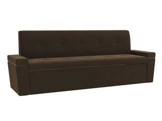 Кухонный диван со спальным местом Деметра, коричневый/микровельвет