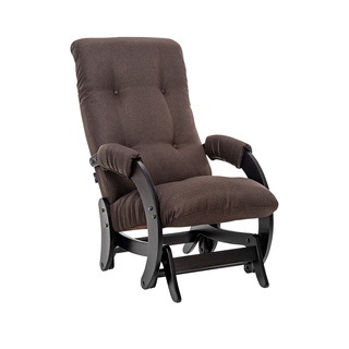 Кресло-качалка Модель 68, рогожка темно-коричневая Malmo 28/венге текстура