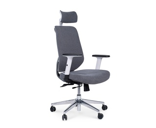 Кресло офисное Имидж, gray 2/белый пластик/серая ткань