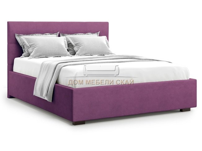 Кровать двуспальная 180x200 Garda с подъемным механизмом, фиолетовый велюр velutto 15