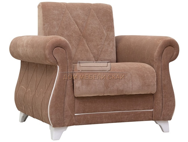 Кресло для отдыха Роуз, коричневое тк 253