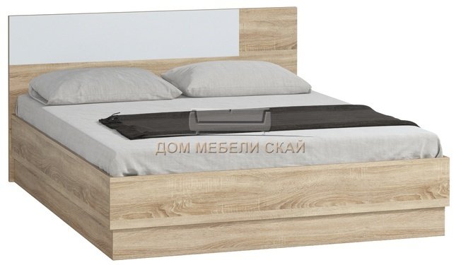 Кровать двуспальная Ривьера с подъемным механизмом 1600, дуб сонома