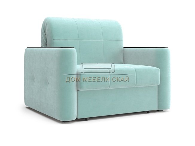 Кресло-кровать Ницца НПБ 800, velutto 14 ментоловый/накладка венге