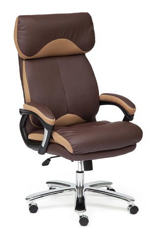 Офисное кресло Grand, коричневая экокожа