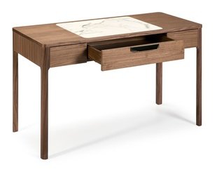 Письменный стол с выдвижным ящиком CP1806-DK, орех/мрамор