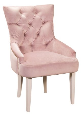 Стул-кресло Шарлотт, велюровый розового цвета