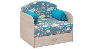 Кресло-кровать Антошка 1 (85), лазурно-серый 011