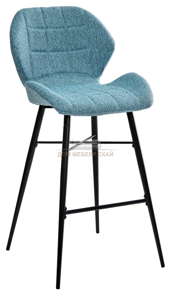 Барный стул MARCEL, рогожка синего цвета