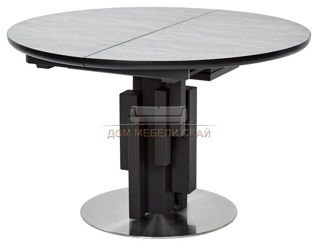 Стол обеденный раздвижной OAKLAND, светло-серый/керамика