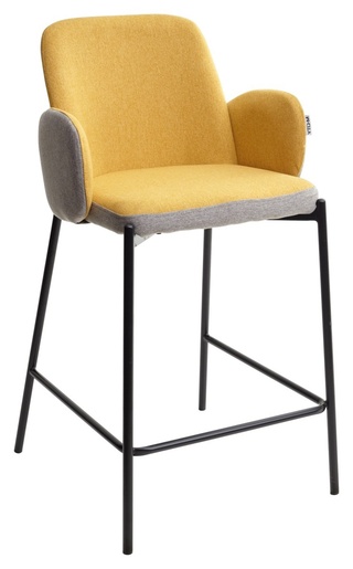 Полубарный стул NYX, рогожка желтого цвета