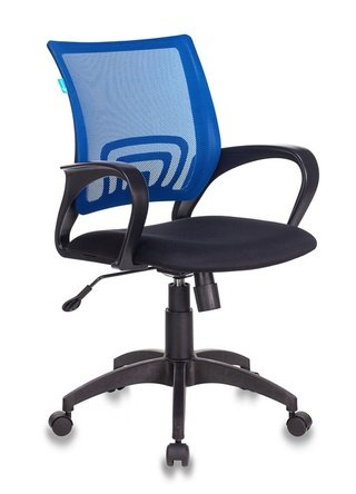 Кресло офисное CH-695N, черная ткань/синяя сетка