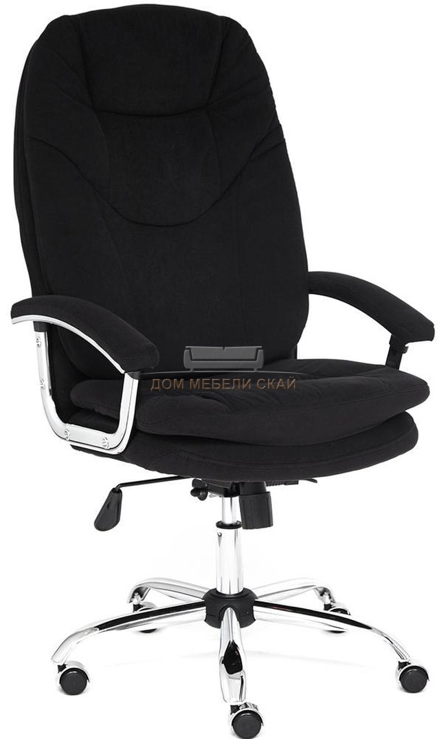 Офисное кресло Softy Lux, черный велюр